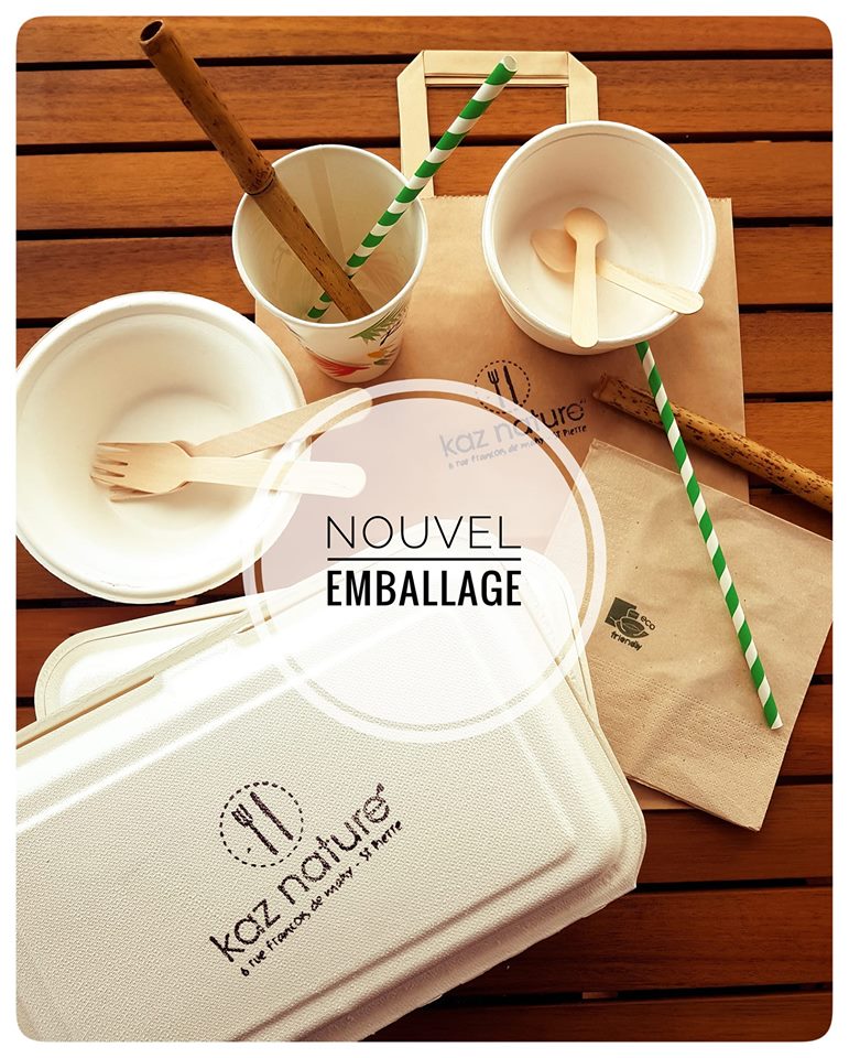 emballages bio compostables restaurant Saint Pierre et foodtruck